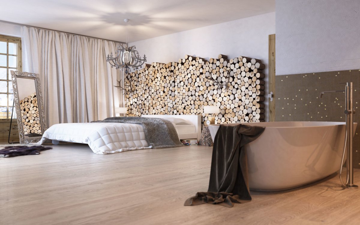 Фотозона из поленьев