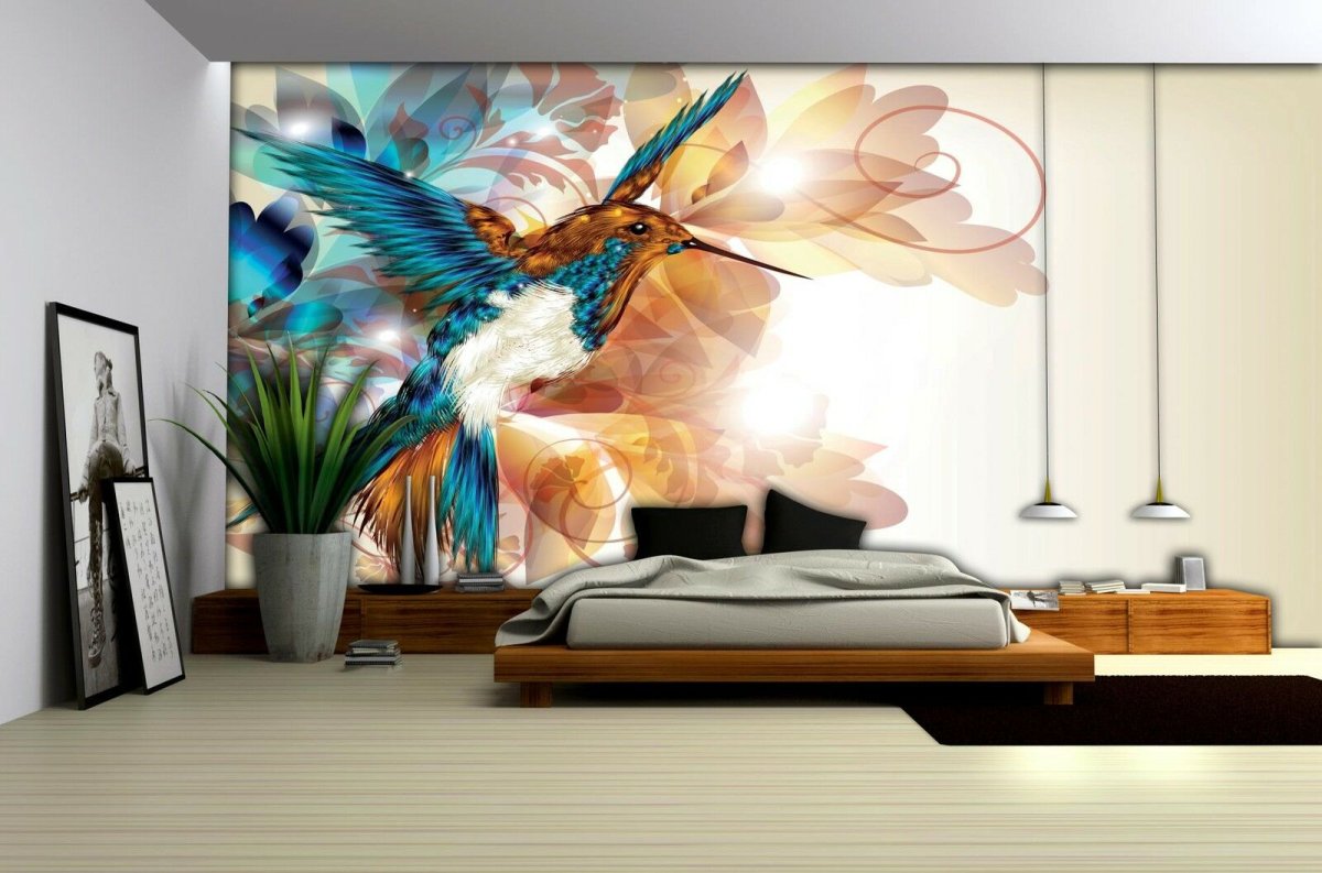 Фотообои Колибри в интерьере