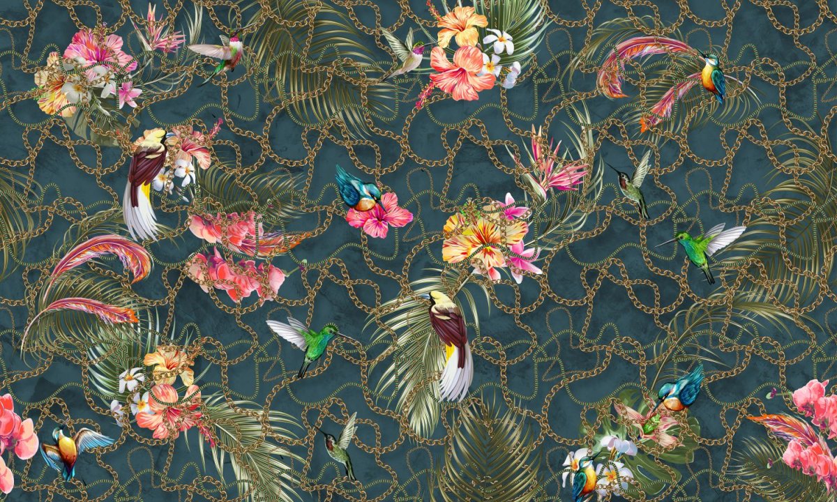 Растительный принт в интерьере