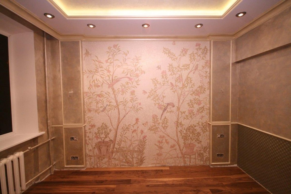 Отделка стен в квартире обоями