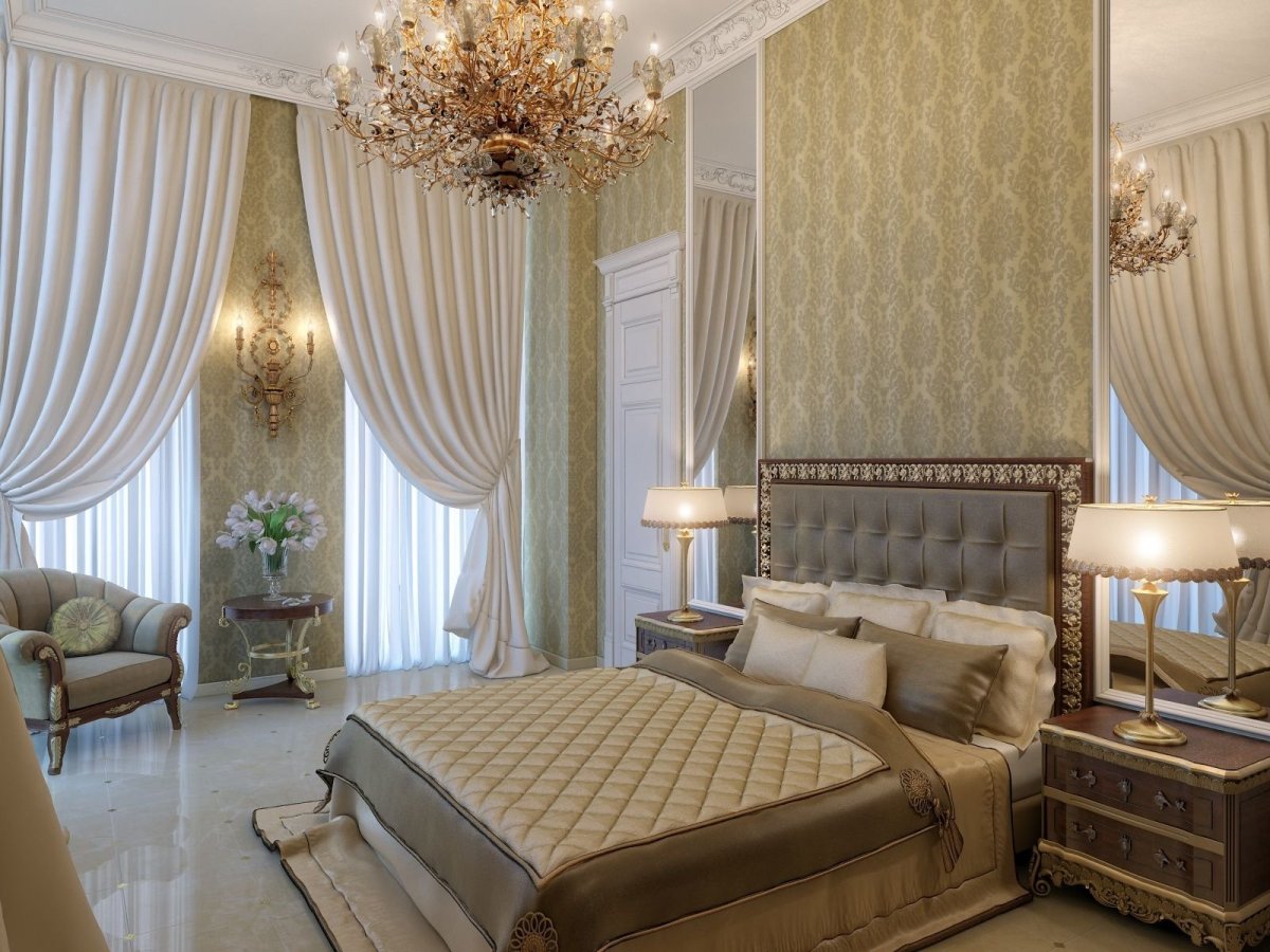 Бежево Золотая спальня