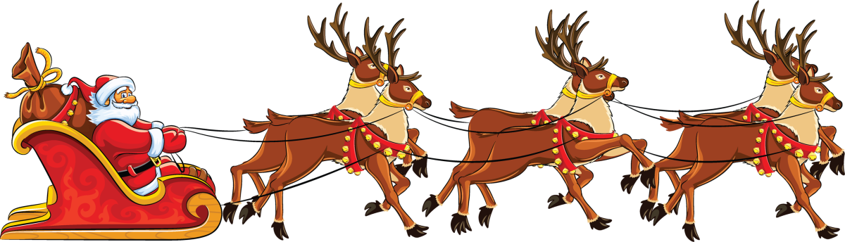 Дед Мороз на санках