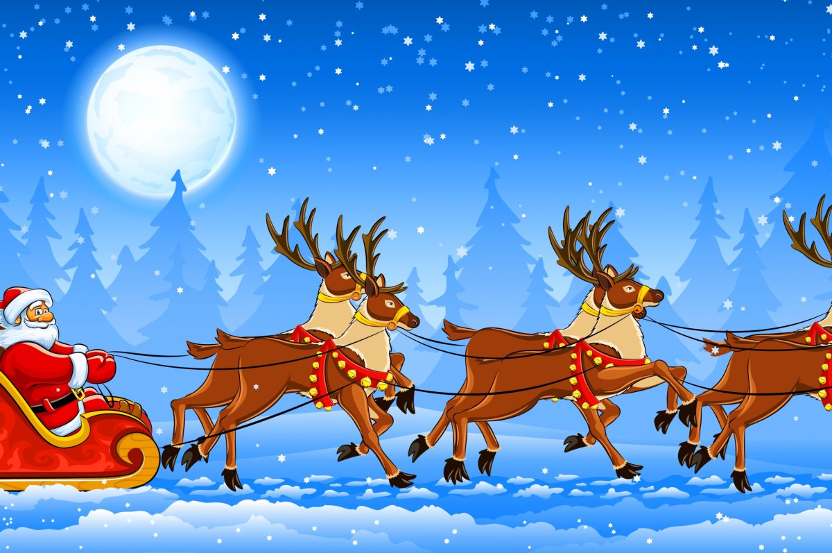 Schipper картина по номерам "Санта-Клаус на оленях" 50x80