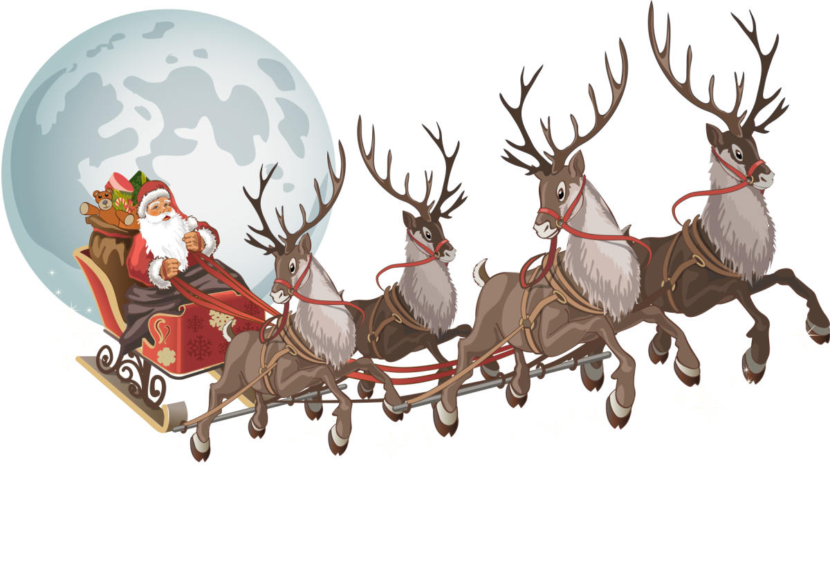 Дед Мороз с оленями