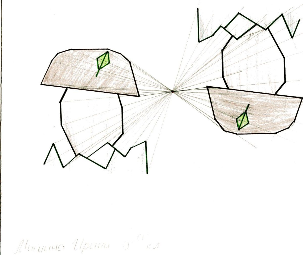 Осевая симметрия композиция