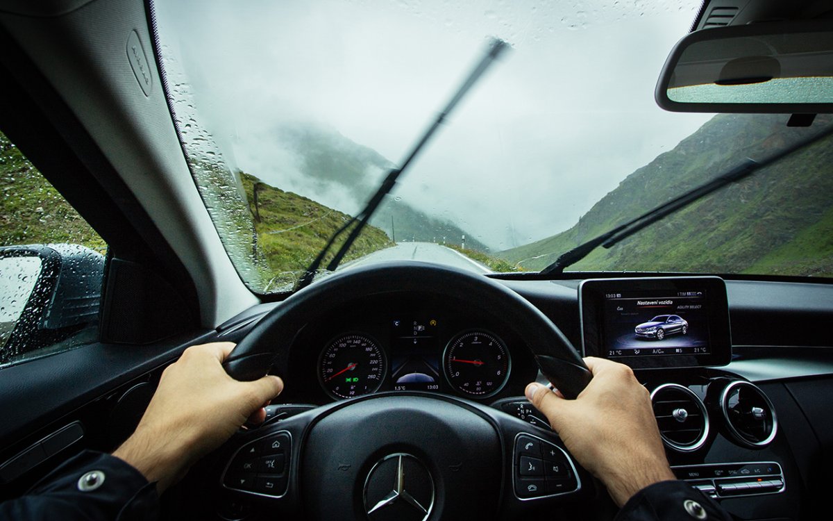 Вид с водительского места