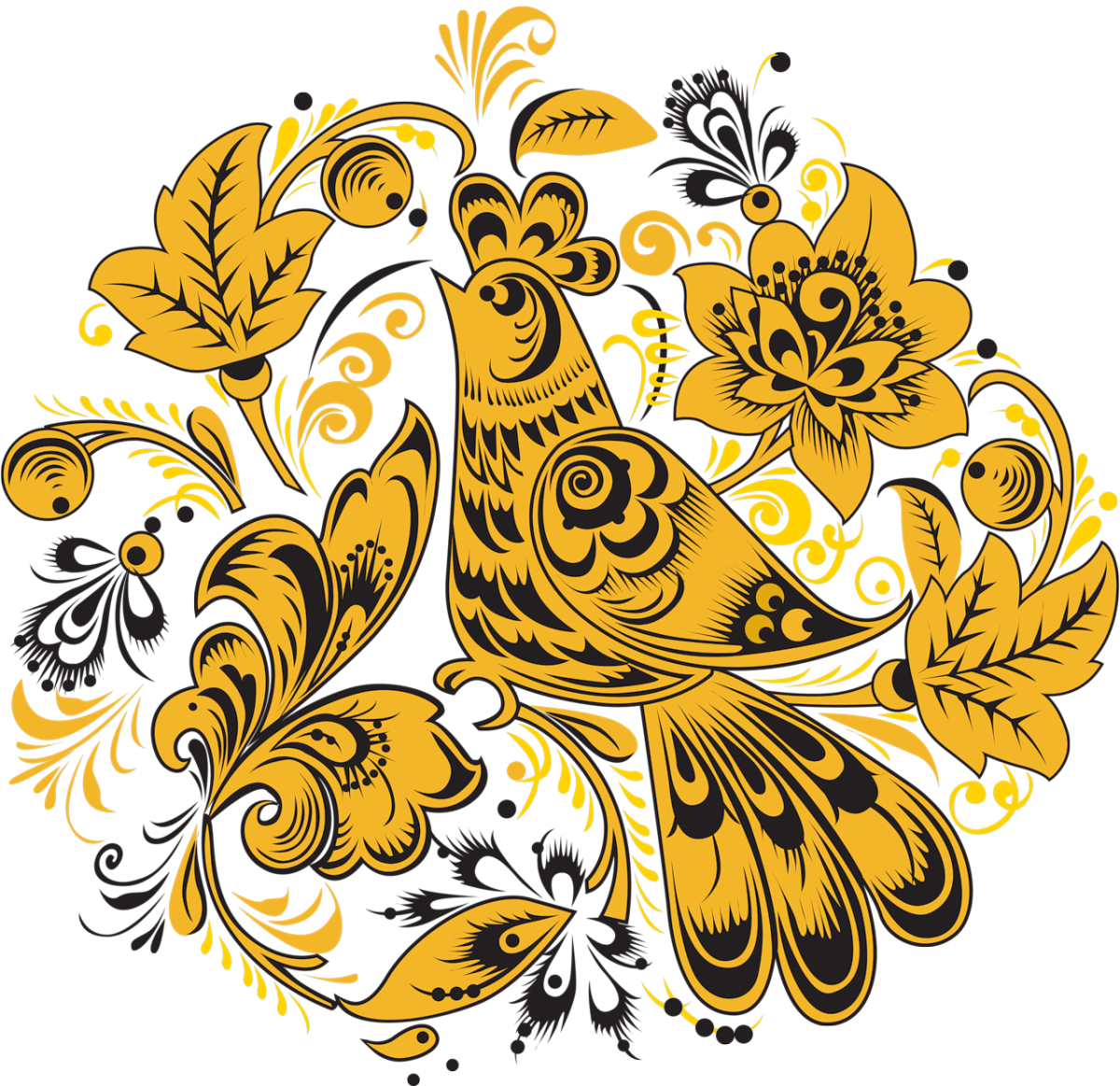 Русская роспись Хохлома орнамент