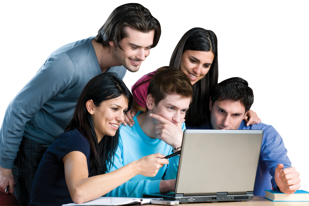 Бизнесмен с ноутбуком