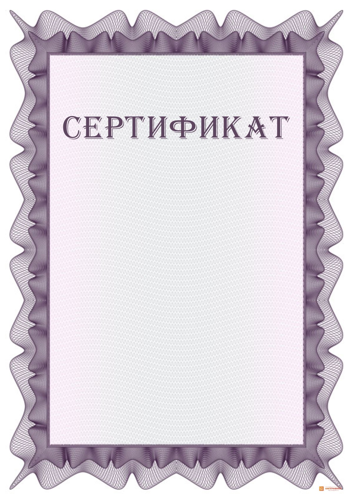 Сертификат шаблон