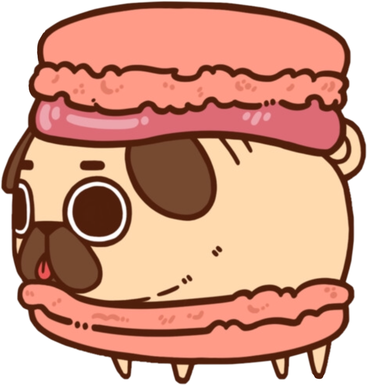 Милую еду с глазками. Puglie Мопс. Puglie Pug Мопс. Puglie Pug Стикеры. Мультяшная еда с глазами.