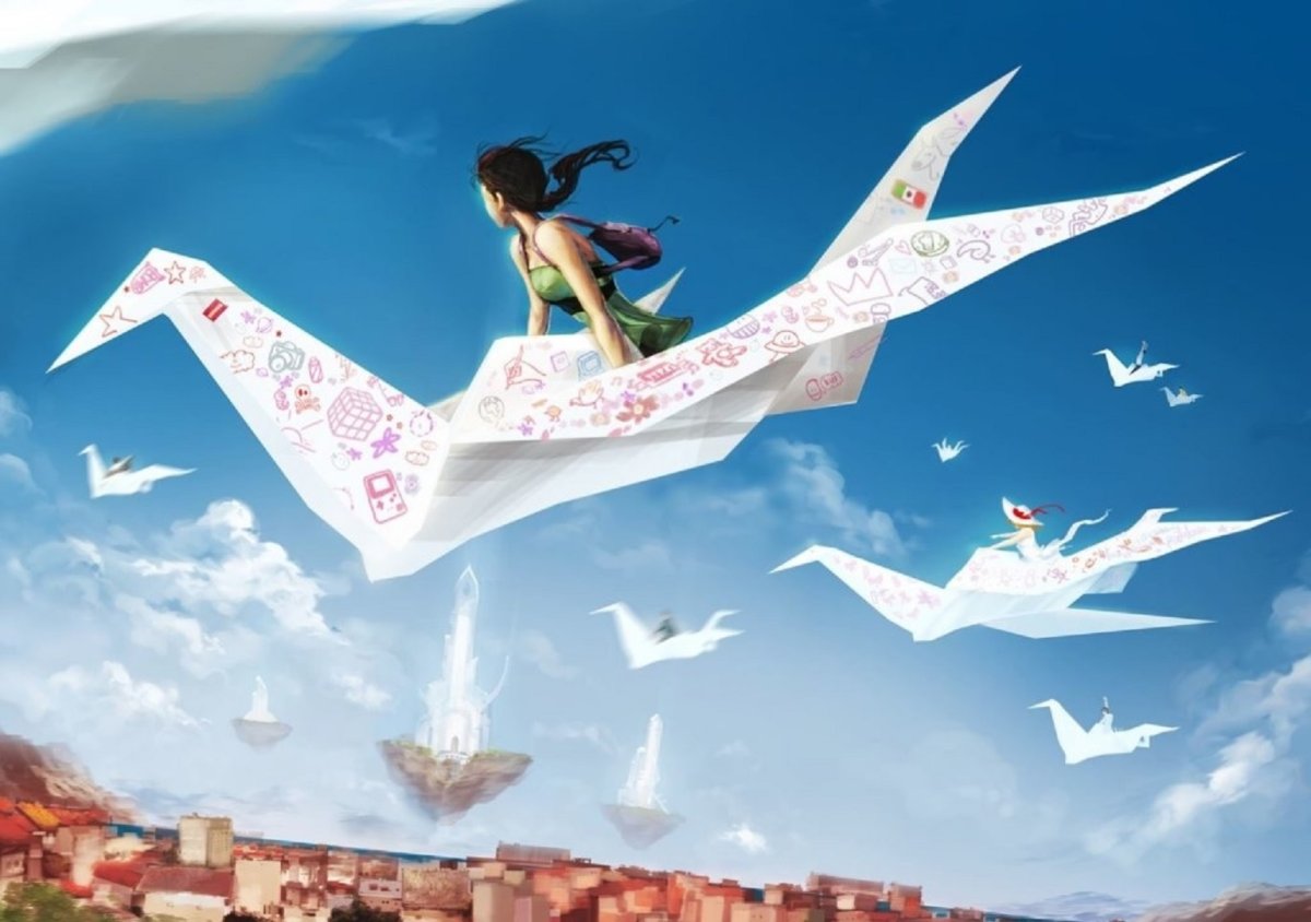 Девушка летает