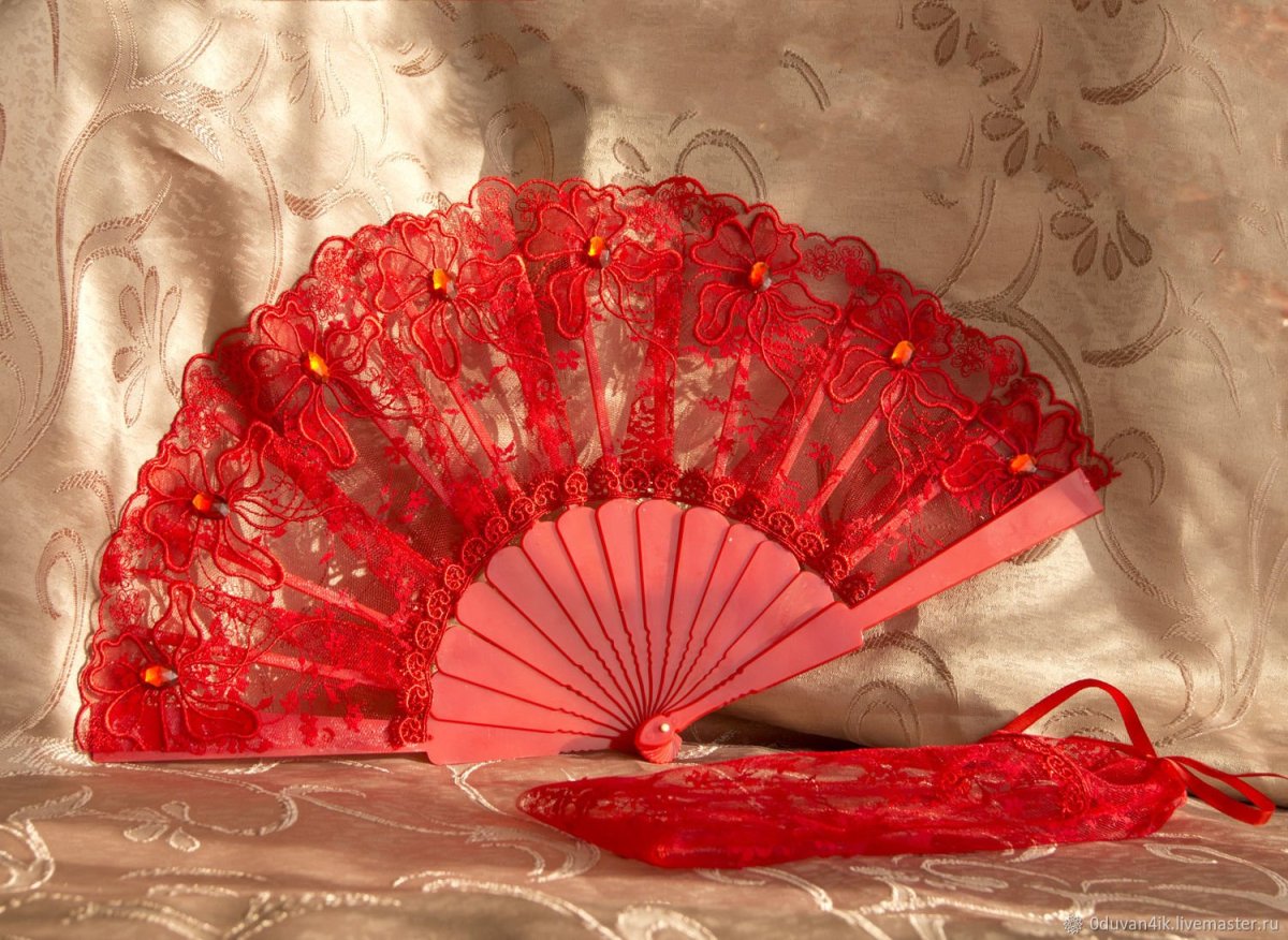 Складной веер «фан-фан», белый