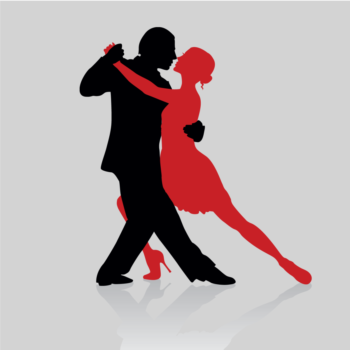 Силуэты танцующих пар