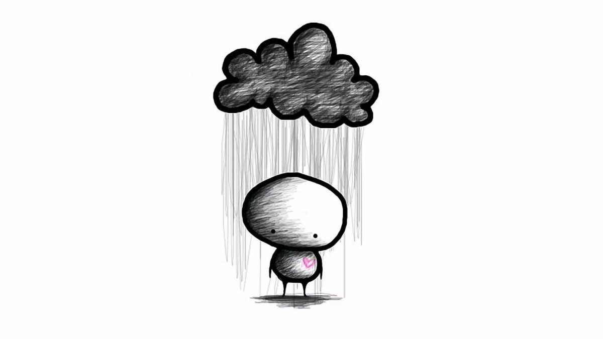 Грустные картинки для срисовки