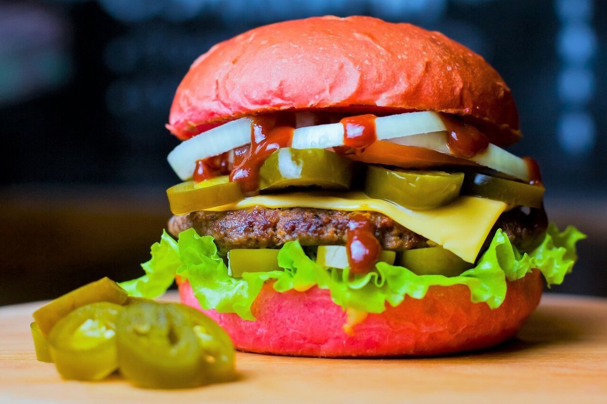 Разноцветные гамбургеры