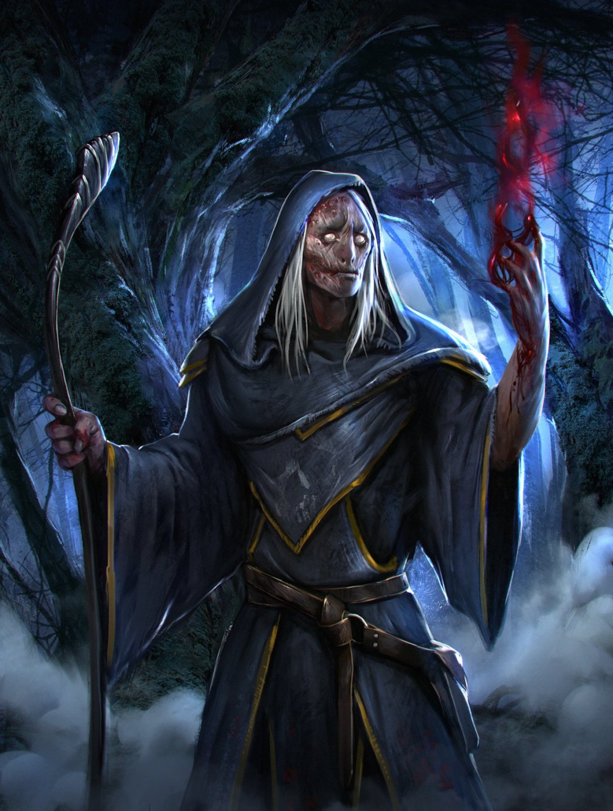 Эльф темный маг ДНД