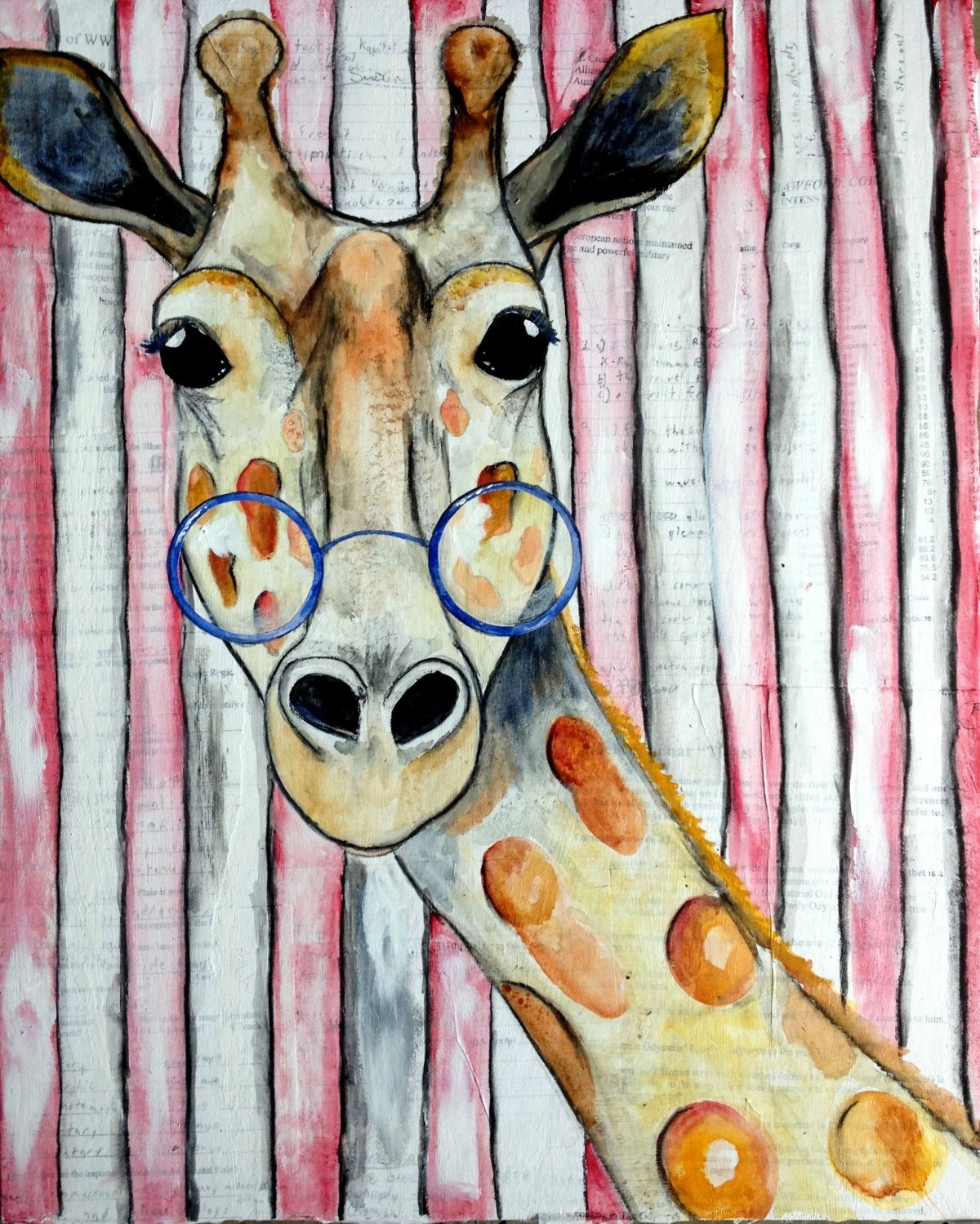 Жирафик для срисовки легкий