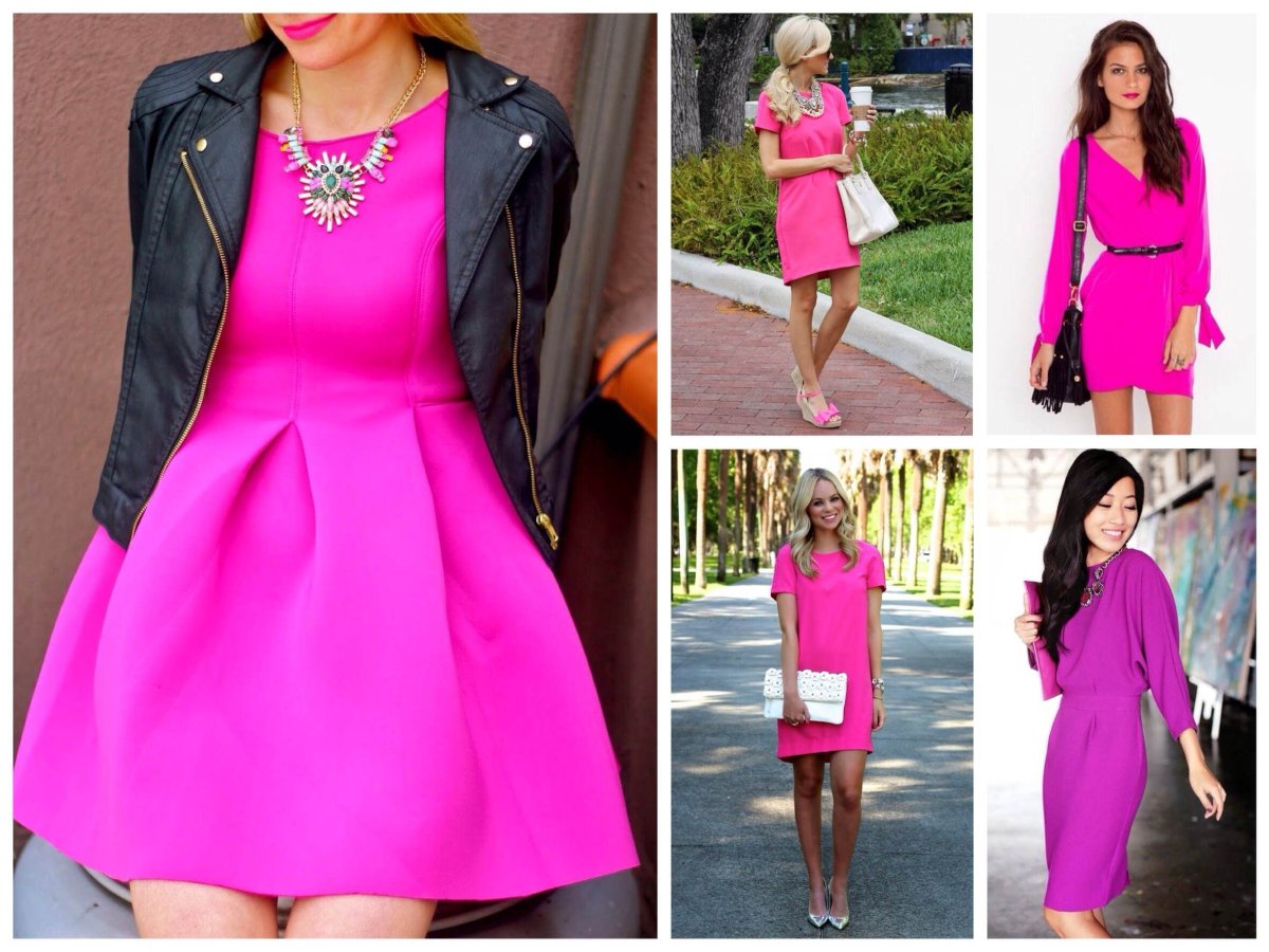 Цвет фуксия в одежде