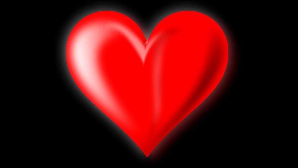 Сердечко на черном фоне