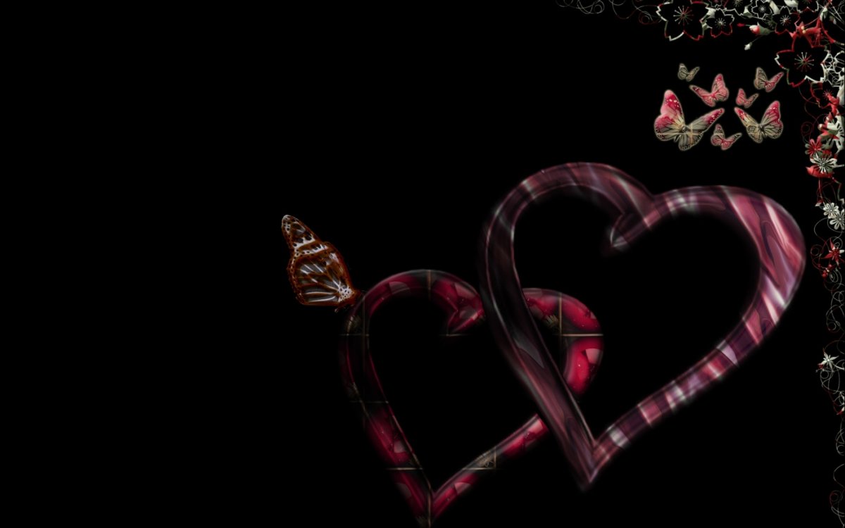 Разбитое сердце на черном фоне