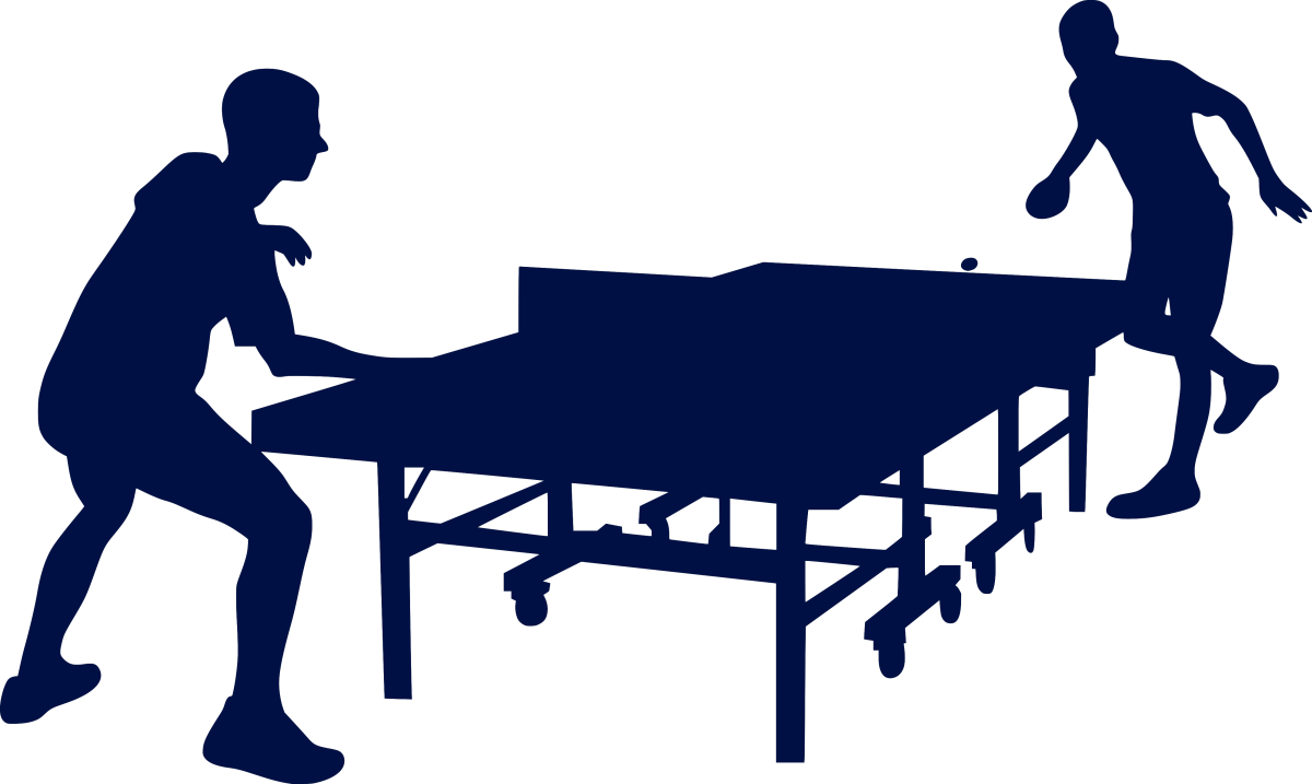 Силуэт теннисиста настольный теннис