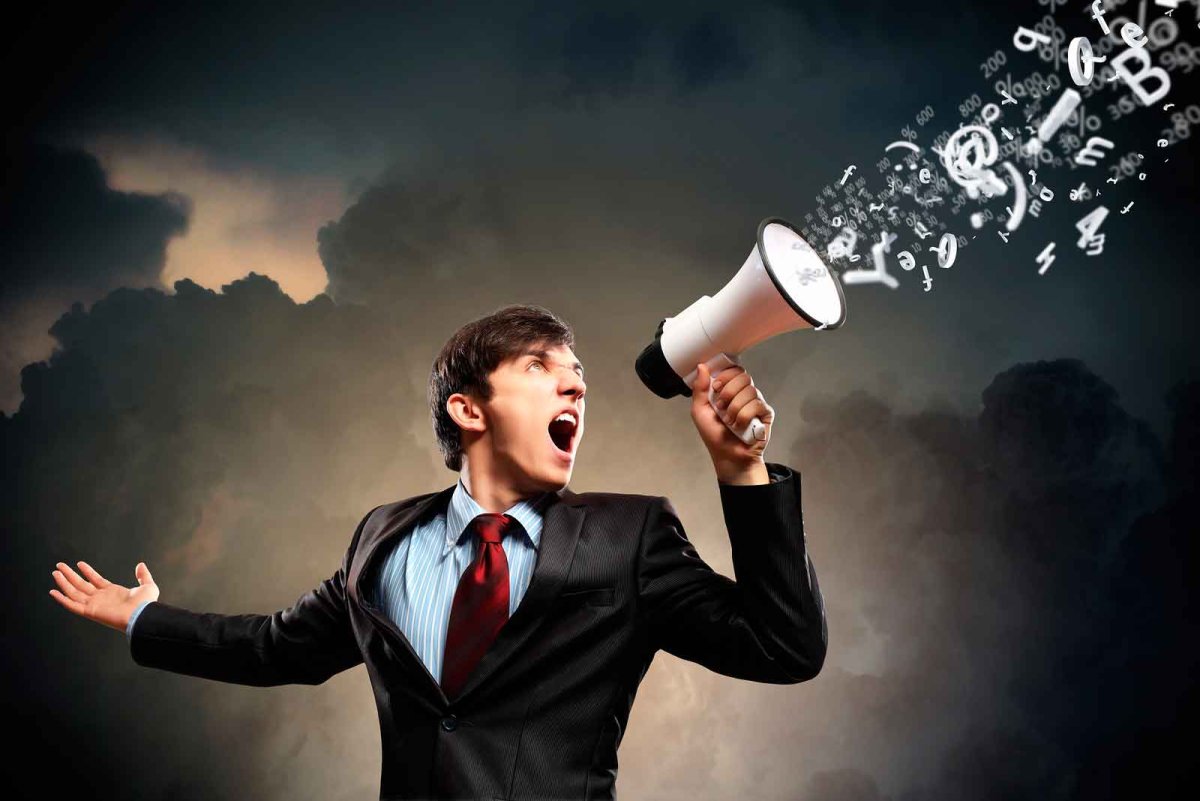 Человечек с рупором