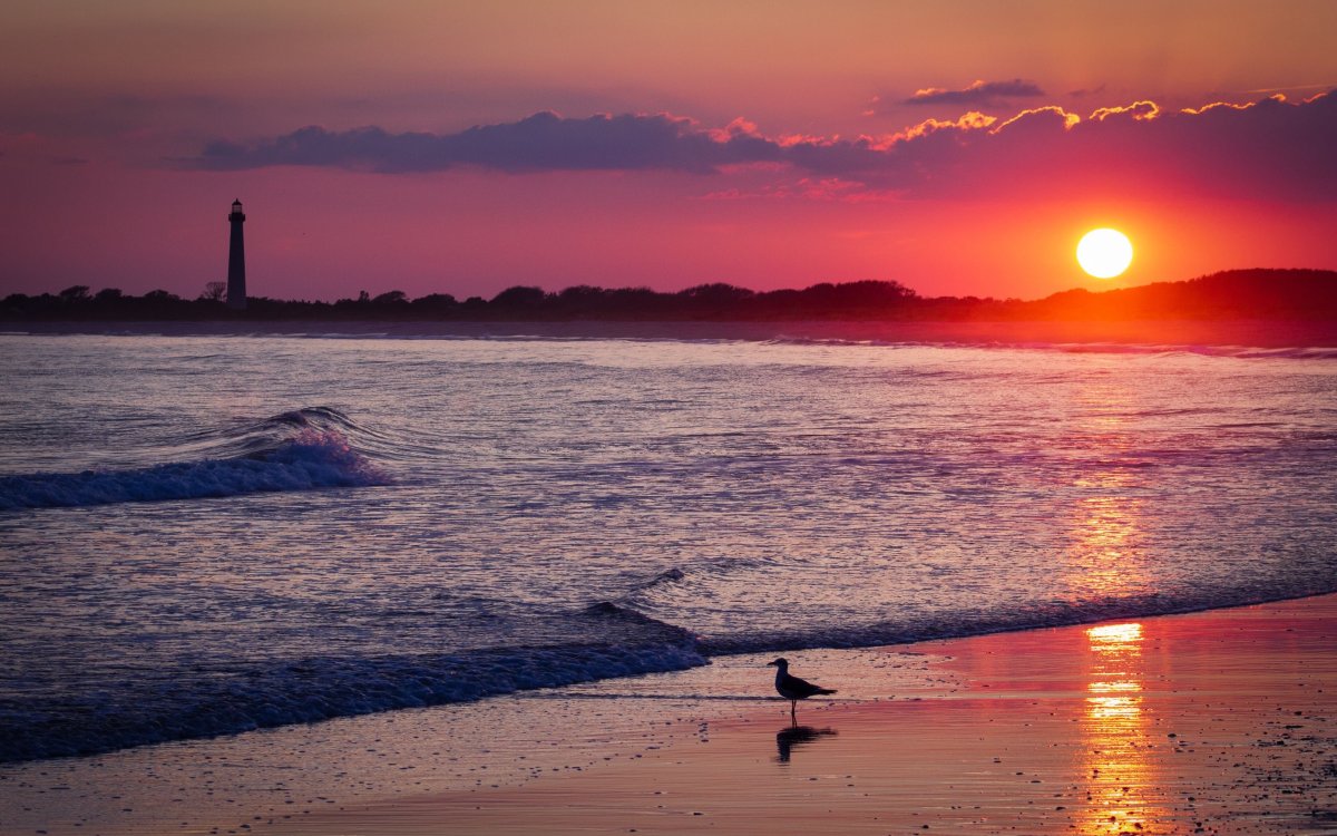 Вечерний закат на море