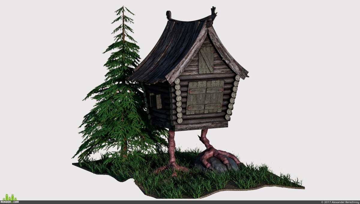 Избушка бабы яги майолика