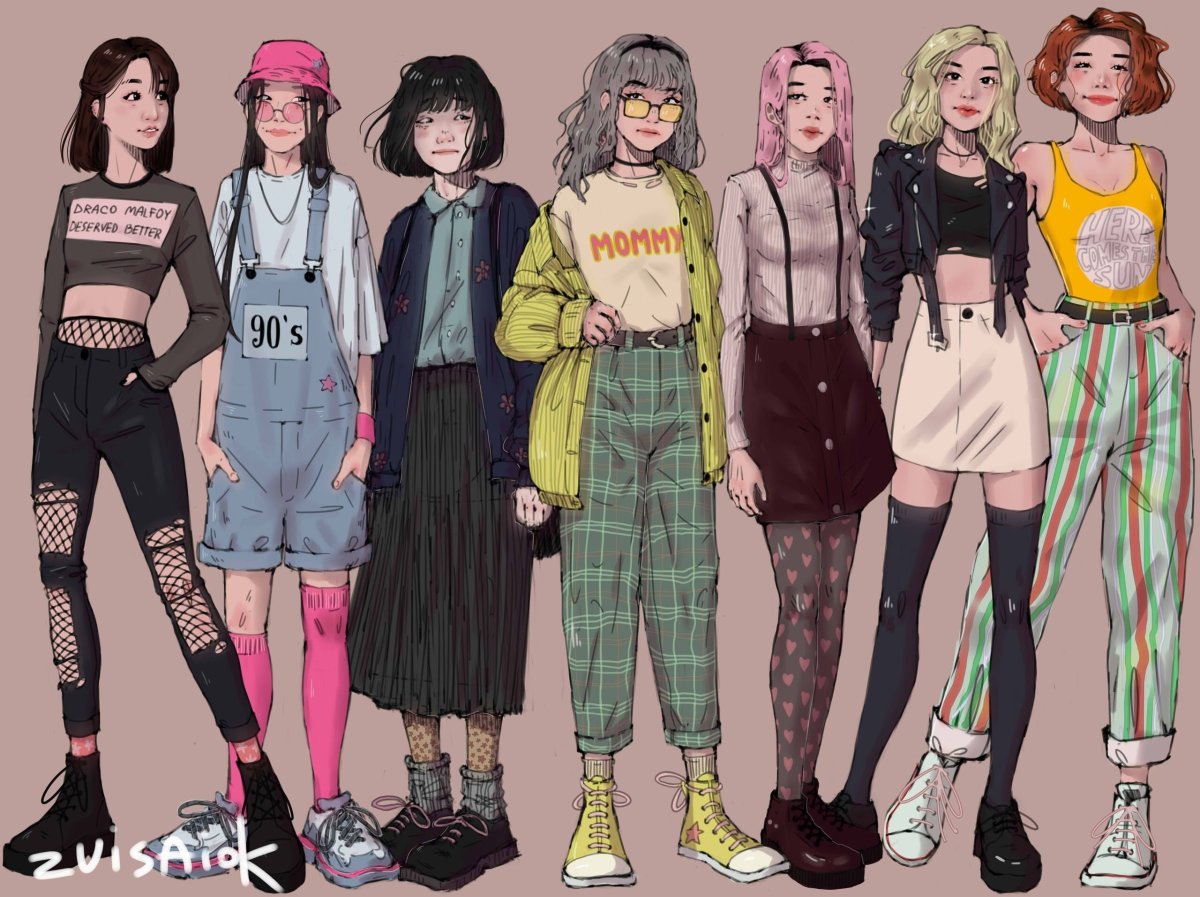 Рисунки в стиле инди КИД