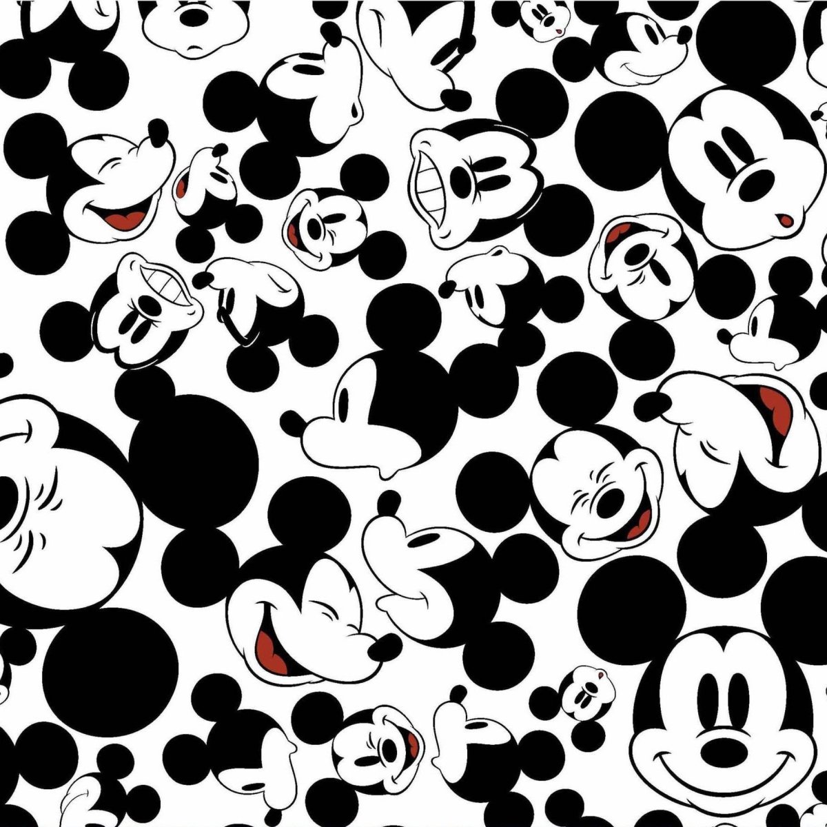 Принт Микки Маус чб