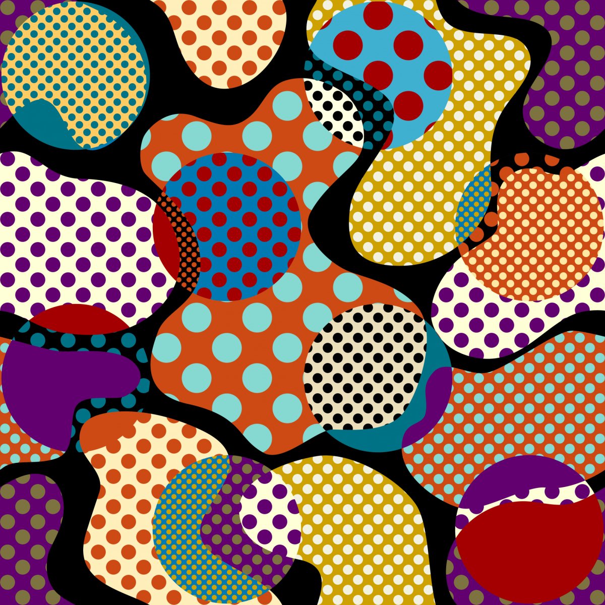 Абстрактный принт на ткани