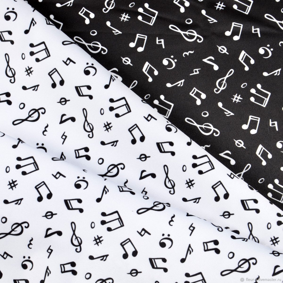Ткань с нотами