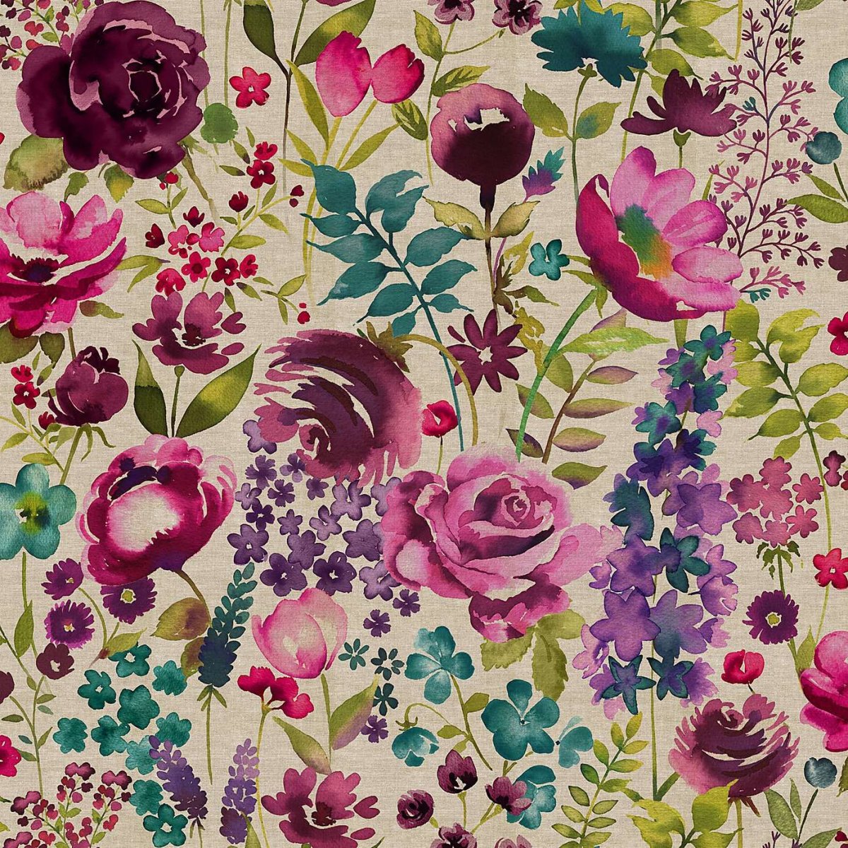 Цветочные принты на ткани