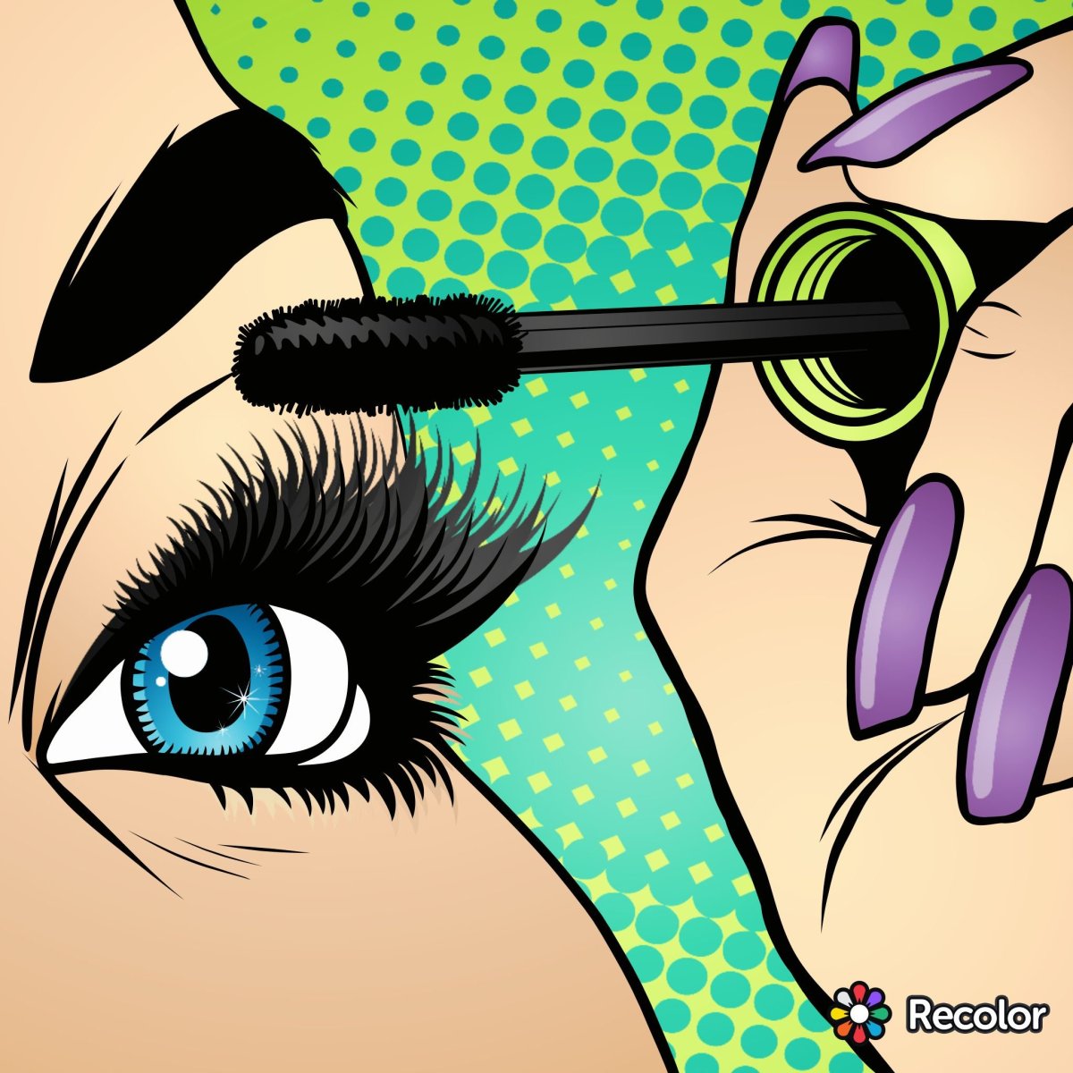 Нарисованные ресницы