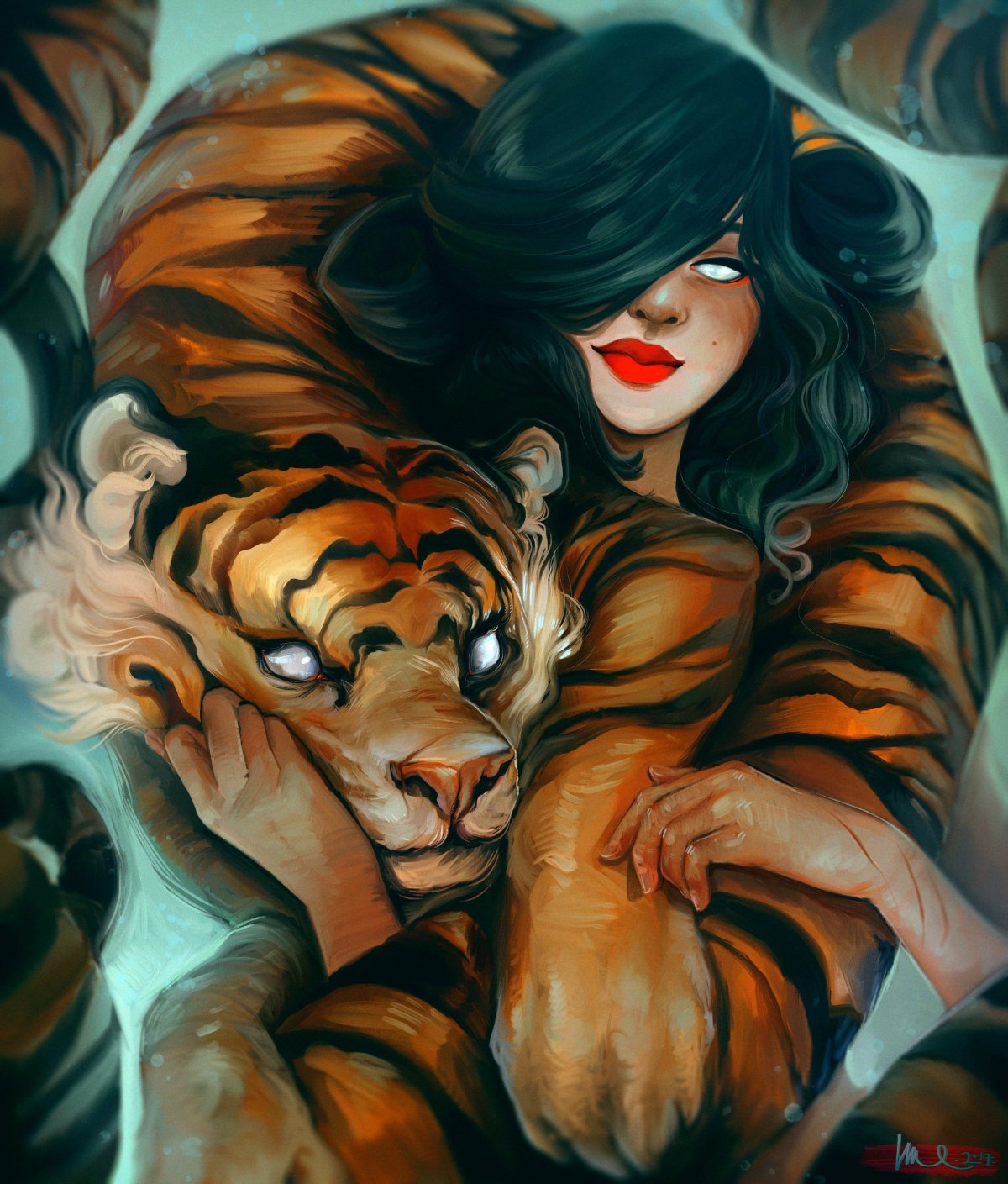 Женщина верхом на Тигре