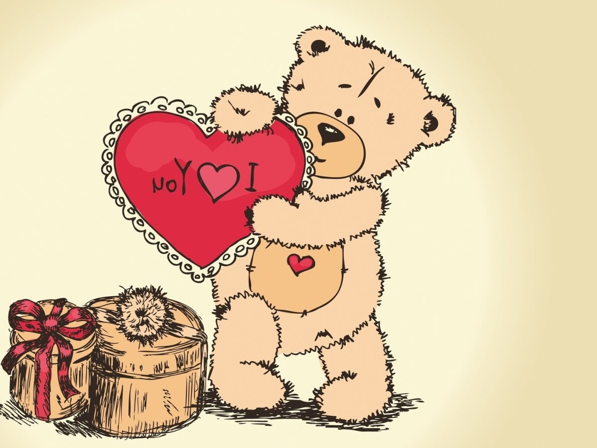 Граффити мишка с сердечком