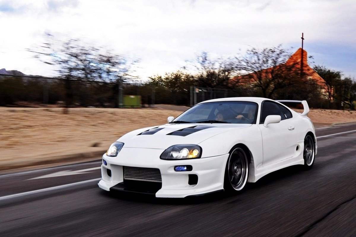 Toyota Supra a80 Tuning White