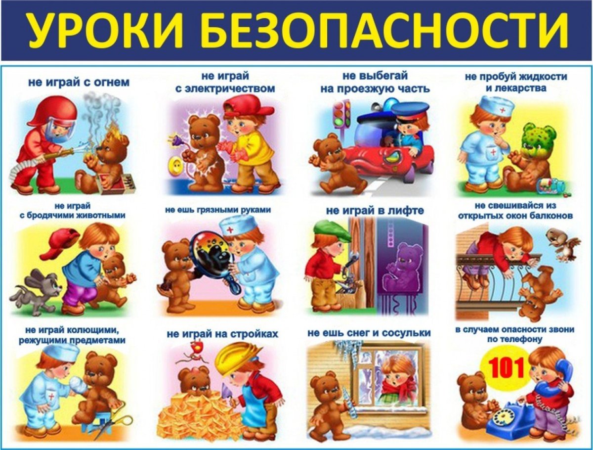 Плакат уроки безопасности