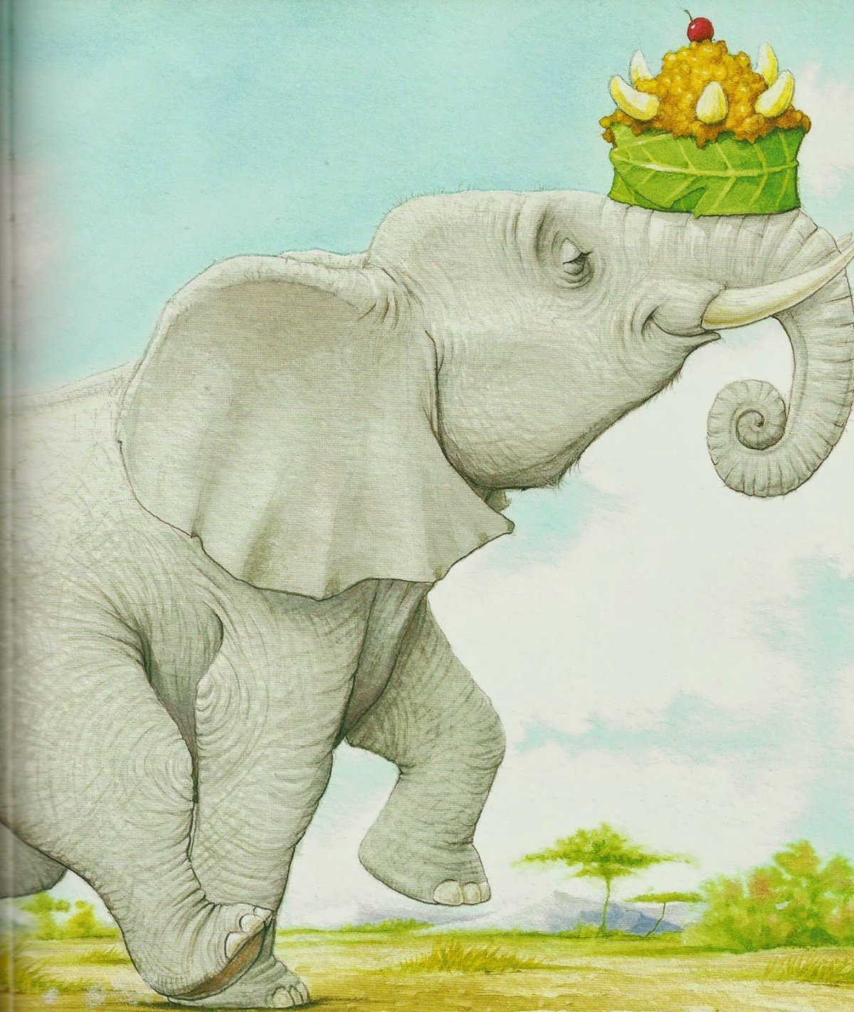 Слон рисунок для детей