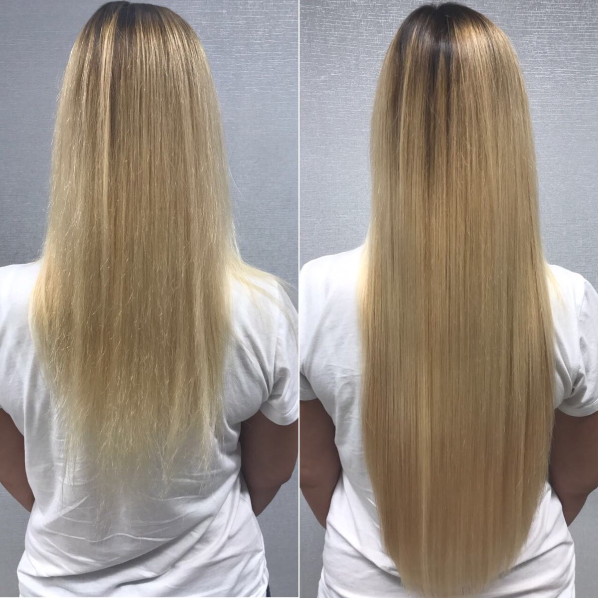 Длинные нарощенные волосы