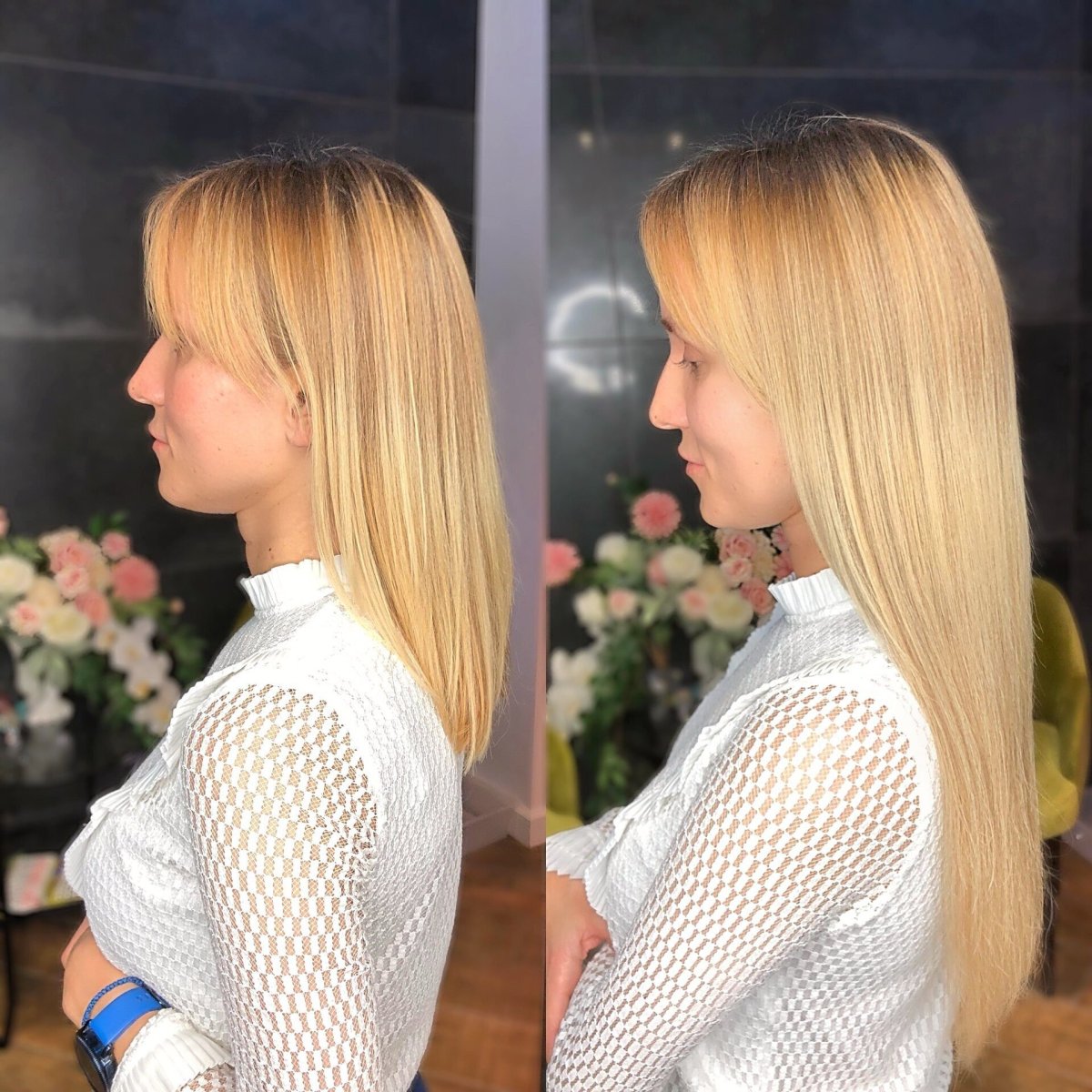 Красивое наращивание волос