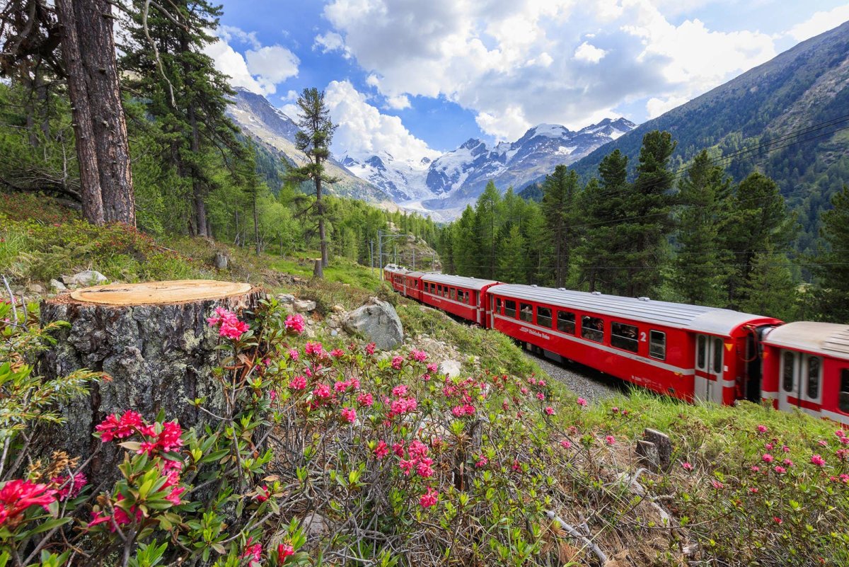 Швейцария ЖД бернино экспресс