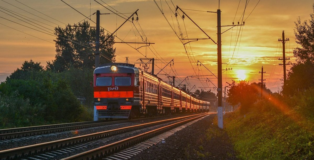 Железная дорога закат