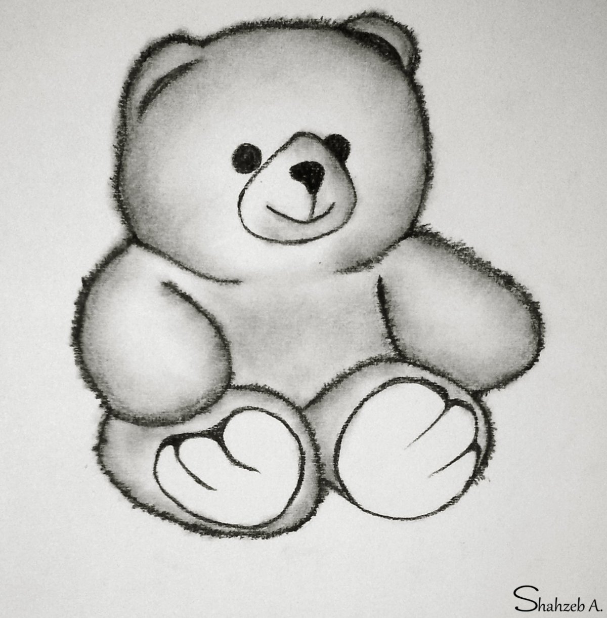 Мишка рисунок для срисовки