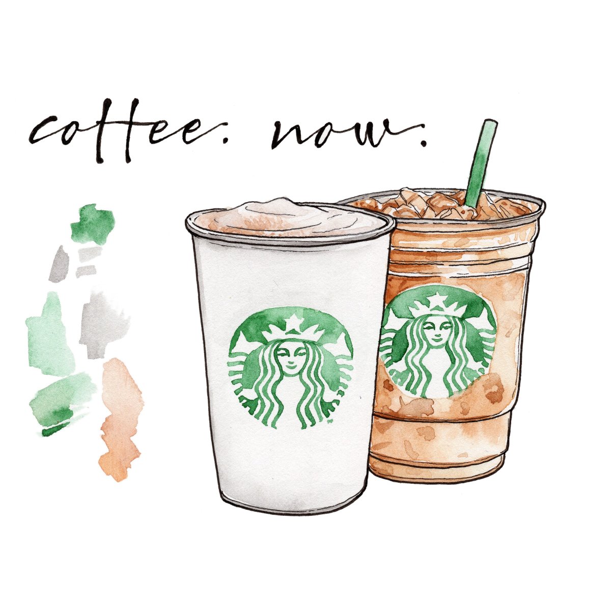 Стаканчик кофе карандашом