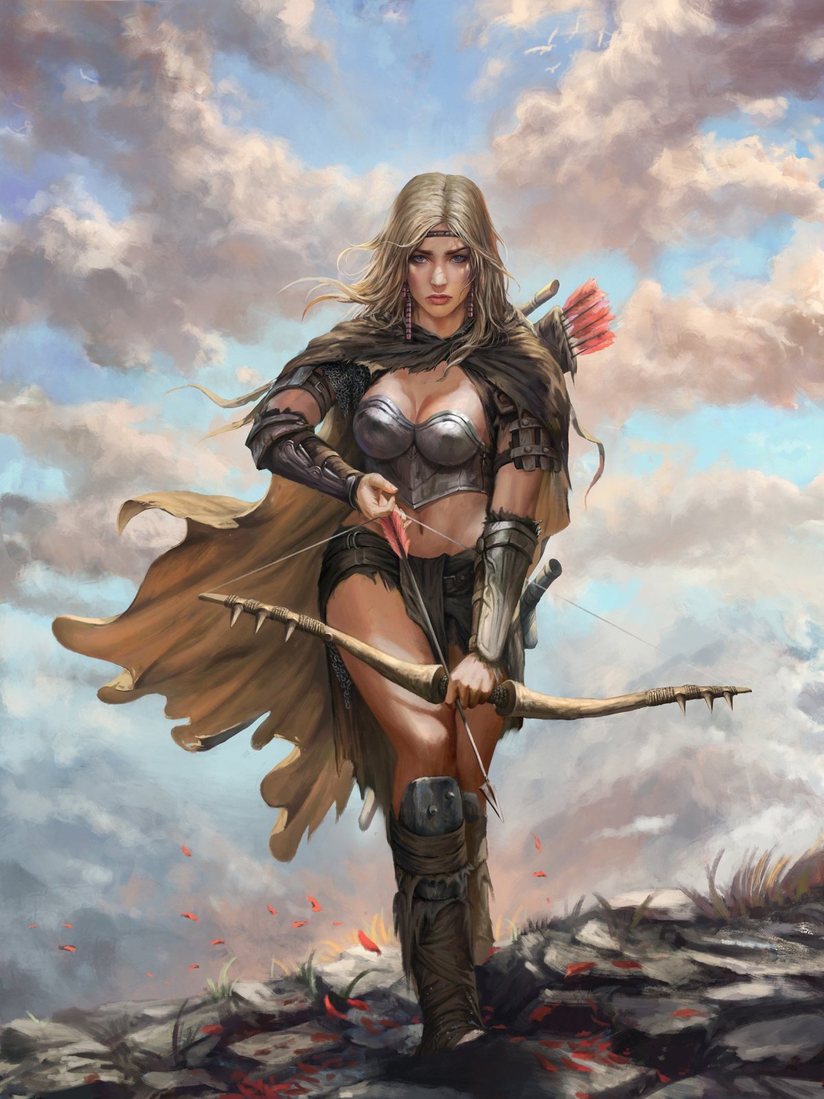 Воинственная девушка