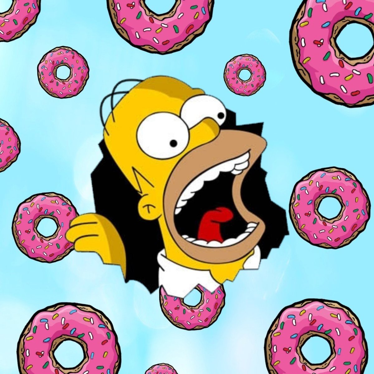 Гомер симпсон с пончиком