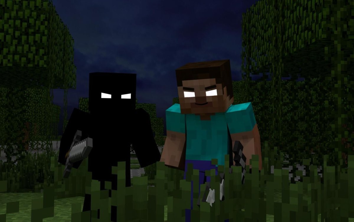 Майнкрафт ХЕРОБРИН И мобы