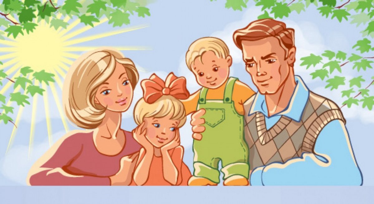 Дети и взрослые мультяшные