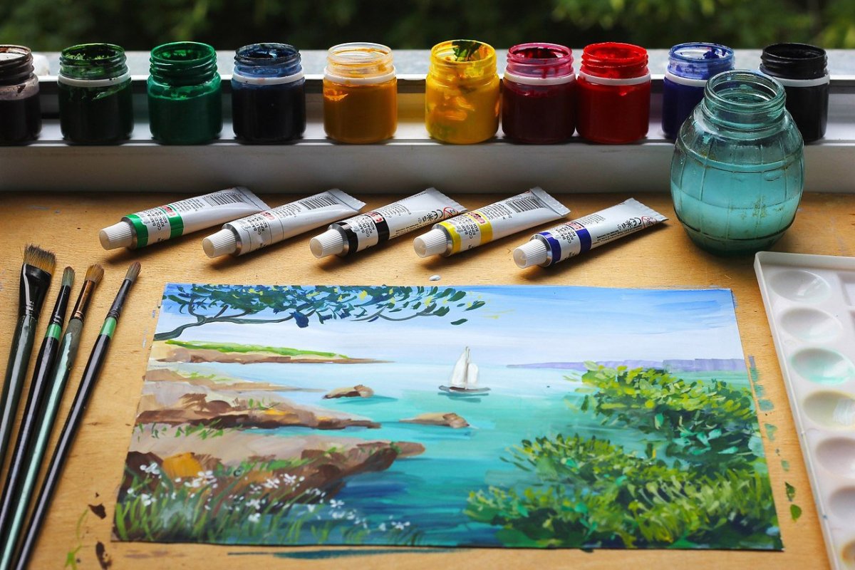 Девушка с мольбертом